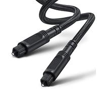 EMK Câble Audio Optique, Câble Optique, Fibre Optical (3 mètres) | Doux Tressée Câbles Toslink SPDIF Numérique pour barre sonore, télévision, console de jeu, haut-parleur