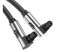 EMK Câble Optique Audio 90 Degrés Câble Toslink Câble pour Home Cinéma,Télévision,Barre de Son,Console de Jeu,Lecteurs Blu-ray,Enceinte,Projecteur,Amplificateur (1,5Mètres)