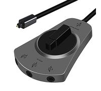 EMK Câble Optique Répartiteur 1in à 3out Diviseur Câbles Audio Optique Splitter Commutateurs Manuels Adaptateur Câble Toslink Câbles SPDIF Pour TV, DVD, Barre de son (Negro, 1 m)