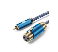 EMK RCA vers XLR Câble Subwoofer Câbles RCA mâle à Femelle XLR Câbles Microphone Câble Audio Coaxial Adaptateur MIC pour DVD, Haut-parleur, TV, Mixeur, Amplificateur (F-3M)