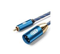 EMK RCA vers XLR Câble Subwoofer Câbles RCA mâle vers XLR mâle Câbles Microphone Câble Audio Coaxial Adaptateur MIC pour DVD, Haut-parleur, TV, Mixeur, Amplificateur (M-1m)