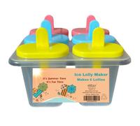 eMKay® Lot de 1 moule à sucettes glacées à 6 sections - Sans BPA - Réutilisable - Avec 6 bâtonnets et protections anti-gouttes - Capacité de 80 ml - Passe au lave-vaisselle - Forme amusante pour