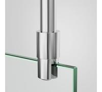 EMKE Barre de stabilisation de douche - 50 cm - Réglable à 360 ° - Pour paroi de douche - Épaisseur de verre de 6 à 10 mm