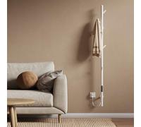 EMKE Chauffe-Serviettes Électrique, Thermostat Intelligent WiFi, sèche-Serviettes électrique, Barre Unique, 150 cm de Hauteur, Blanc