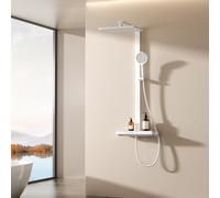 EMKE Colonne de Douche Thermostatique,Blanc Mat,1050x401x573 mm
