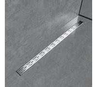 EMKE FD1110BN Caniveau de Douche, Acier Inoxydable brossé, 110 cm