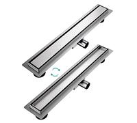 EMKE FD260BN Caniveau de Douche, Acier Inoxydable brossé, 60 cm
