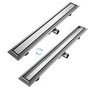 EMKE FD280BN Caniveau de Douche, Acier Inoxydable brossé, 80 cm