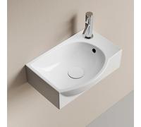 EMKE Lave-Mains pour WC Étroit 40 cm,Robinet à Droite, 405 x 280 x 140 mm