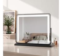 EMKE Miroir de maquillage avec éclairage, miroir Hollywood avec 3 couleurs de lumière, commande Smart Touch Miroir de maquillage avec lumière pivotant à 360°, luminosité réglable et fonction mémoire (