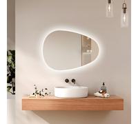 EMKE Miroir LED Asymétrique 60 x 80 cm,Anti-Buée