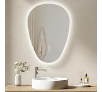 EMKE Miroir LED Asymétrique 70 x 50 cm,Interrupteur Tactile