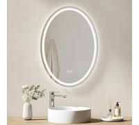 EMKE Miroir LED Salle de Bain 50x70cm,Ovale,Mémoire