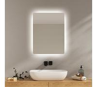 EMKE Miroir Lumineux de Salle de Bain Rétro-éclairé 60 x 45 cm
