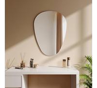 EMKE Miroir Mural, Miroir de Salle de Bain asymétrique, 80 x 60 cm