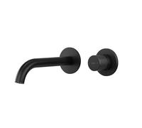 EMKE Mitigeur Lavabo Encastré Noir Mat - Mitigeur 2 Trous avec Aérateur, Mélangeur à Levier Unique, Robinet de Salle de Bain Moderne, Économie d'Eau, Installation Facile (281x140x65 mm)