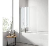 EMKE Paroi de baignoire 100 x 140 cm, 1 volets pivotants+1 volets fixation