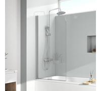 EMKE Paroi de douche pour baignoire 90 x 140 cm, paroi de douche pour baignoire, paroi de douche, baignoire en verre de sécurité 6 mm