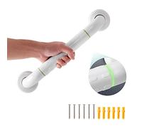 EMKE Poignées d'appui pour personnes âgées, poignée de douche antidérapante 30 cm, support de douche avec anneaux lumineux, barre d'appui WC, poignée de baignoire, barre de douche, poignée de douche