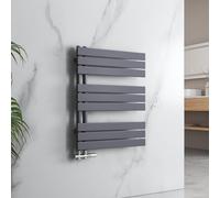 EMKE Radiateur de salle de bain - 762 x 600 mm - Raccordement latéral plat - Chauffe-serviettes - Radiateur - Sèche-serviettes - Anthracite - 503 W