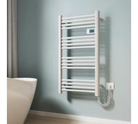 EMKE Radiateur de salle de bain électrique 960 x 540 mm - Radiateur électrique avec thermostat - Radiateur électrique de salle de bain - Porte-serviettes - Blanc - 500 W