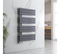 EMKE Radiateur de salle de bain plat 1320 x 600 mm - 798 W - Chauffe-serviettes - Sèche-serviettes - Raccordement central - Panneau de serviette - Raccordement latéral - Anthracite