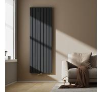EMKE Radiateur de salle de bain, radiateur design vertical chauffage par panneaux, 1800x620mm, plat double couche, raccord central, 2227W, anthracite