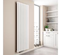 EMKE Radiateur de salle de bain, Radiateur vertical Design Panneau de chauffage 1800x620mm, Blanc Plat Monocouche Raccord central Chauffage, 1265W