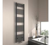 EMKE Radiateur de salle de bain Sèche-serviettes Radiateur 40x160cm 586 watts de puissance Anthracite Radiateur de salle de bain Raccord central Chauffage