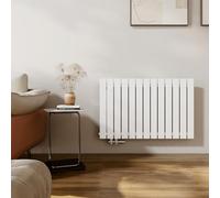 EMKE Radiateur Design, 630x1000 mm, Radiateur Mural Horizontal à Panneau Plat, Connexion Latérale Structure Monocouche, Blanc, 730 Watts