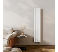 EMKE Radiateur design étroit haut - 1600 x 304 mm - Radiateur plat vertical avec raccord central - Radiateur à panneau double couche - Radiateur mural pour salle de bain, chambre à coucher et salon