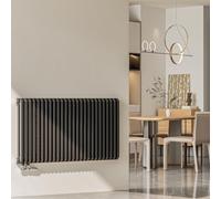 EMKE Radiateur Eau Chaude,Forme en D Tuyau，600 x 840 mm,Anthracite