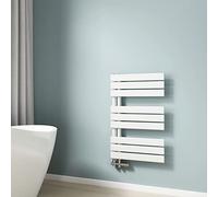 EMKE Radiateur Panneau, Sèche Serviettes à Eau Chaude 397W, Porte-Serviettes pour Le Chauffage de la Salle de Bain, Chauffe Serviettes à température constante 76 * 50 cm, Blanc
