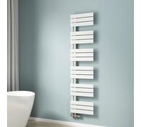 EMKE Radiateur Panneau, Sèche Serviettes à Eau Chaude 684W, Porte-Serviettes pour Le Chauffage de la Salle de Bain, Chauffe Serviettes à température constante 160 * 40 cm, Blanc