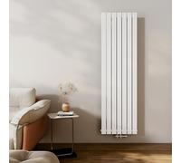 EMKE Radiateur Vertical 1800x540 mm - Panneau Plat Mural à Connexion Centrale, Une Seule Couche, Blanc, 1107 Watts