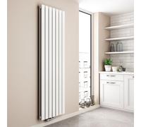 EMKE Radiateur vertical Design Panneau de chauffage 1800x540mm Blanc Plat Double couche Raccord central Chauffage, 1949W