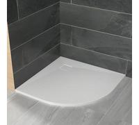 EMKE Receveur de douche,90x90 cm,Blanc,receveur de douche plat en forme d'éventail antidérapant SMC receveur de douche coupé sur mesure