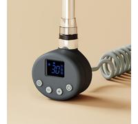 EMKE Résistance Chauffante WiFi 300W pour Radiateur et Sèche-Serviettes - Thermostat Intelligent avec 4 Modes (Confort, Éco, Boost, Antigel), Anthracite,390x69x62mm