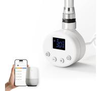 EMKE Résistance Chauffante WiFi 300W pour Radiateur et Sèche-Serviettes - Thermostat Intelligent avec 4 Modes (Confort, Éco, Boost, Antigel), Blanc,390x69x62mm