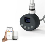 EMKE Résistance Chauffante WiFi 600 W pour Radiateur et Sèche-Serviettes - Thermostat Intelligent avec 4 Modes (Confort, Éco, Boost, Antigel), Anthracite,620 x 69 x 62 mm