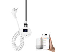 EMKE Résistance Chauffante WiFi 600W pour Radiateur et Sèche-Serviettes - Thermostat Intelligent avec 4 Modes (Confort, Éco, Boost, Antigel), Blanc,620x69x62mm