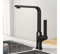 EMKE Robinet de cuisine Robinet d'évier 303x225x101mm Robinet de cuisine, Mitigeur monocommande noir mat Robinet de cuisine, Robinet de salle de bain moderne en laiton