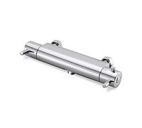 EMKE Robinet de douche avec thermostat chromé 1 trou Robinet de douche avec bouton de sécurité à 40 ° C pour tuyau de douche