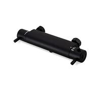 EMKE Robinet de douche avec thermostat Noir 1 trou Robinet de douche avec bouton de sécurité 40 ° C Robinet de salle de bain pour tuyau de douche