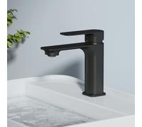 EMKE Robinet de lavabo 166x152x45mm Laiton Robinet de salle de bain Mitigeur, Robinet de lavabo - Noir mat
