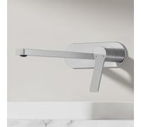 EMKE Robinet de salle de bain 288x210x70mm Mitigeur monocommandé, chaud et froid Mitigeur de lavabo, montage mural Mitigeur de lavabo - Chrome