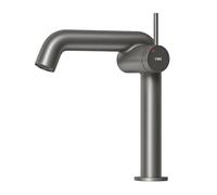 EMKE Robinet de Salle de Bain Anthracite, Mitigeur Monocommande en Laiton, Cartouche Céramique, 222 x 200 x 76 mm, Installation Facile, Économie d'Eau，Robinet de Lavabo