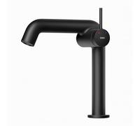 EMKE Robinet de Salle de Bain Noir Mat, Mitigeur Monocommande en Laiton, Cartouche Céramique, 222 x 200 x 76 mm, Installation Facile, Économie d'Eau,Robinet de Lavabo