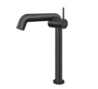 EMKE Robinet de Salle de Bain Noir Mat, Mitigeur Monocommande en Laiton, Cartouche Céramique,332 x 220 x 76 mm, Installation Facile, Économie d'Eau,Robinet de Lavabo