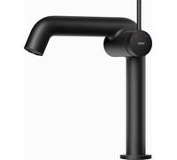 EMKE Robinet salle de bain 222 x 200 x 76 mm laiton+céramique, noir mat Robinet salle de bain avec mousseur, mitigeur lavabo